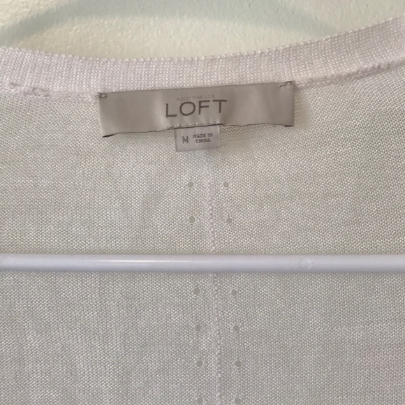 WHITE SEMI SHEER CARDIGAN - Picture 4 of 5